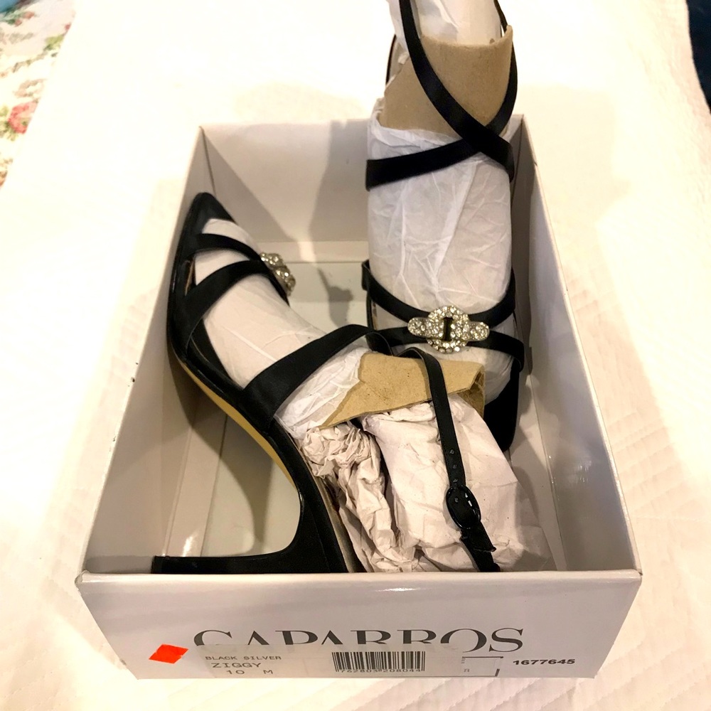 Capparos Rhinestone Strappy Sandals Size 10M